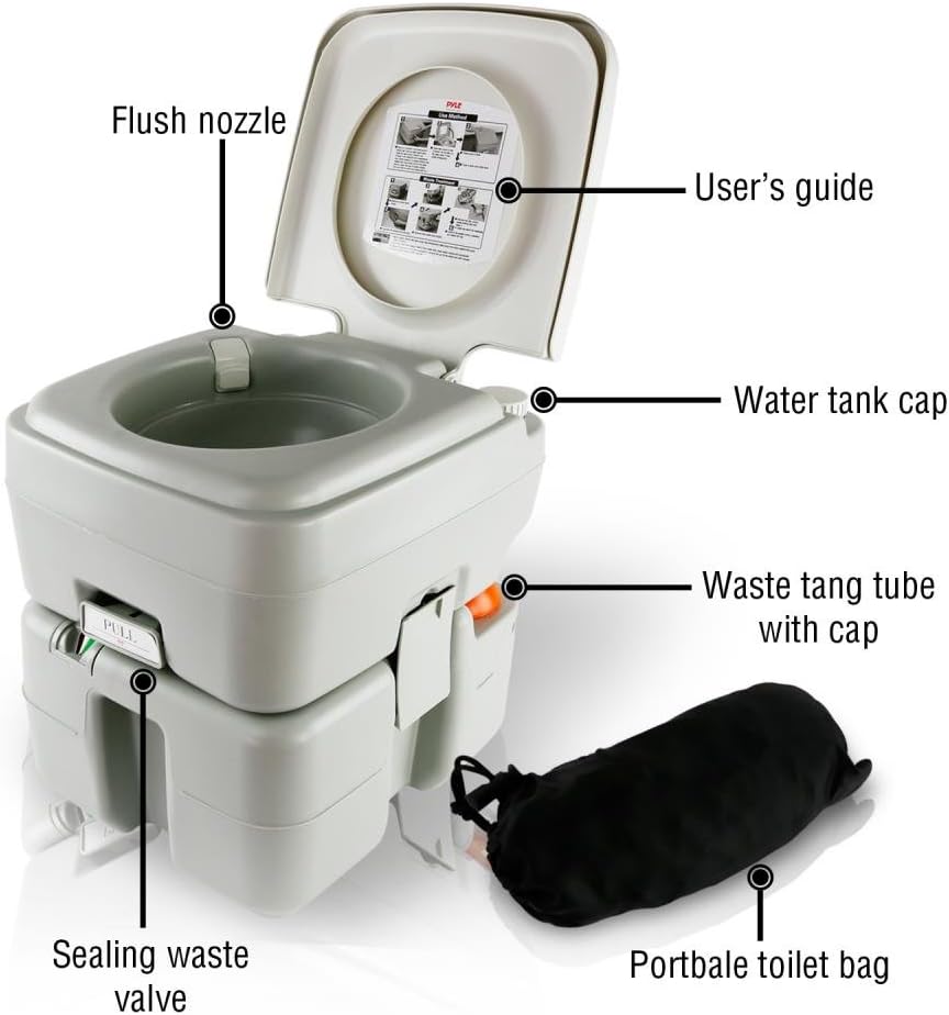 SereneLife Portable Toilet with Carry Bag