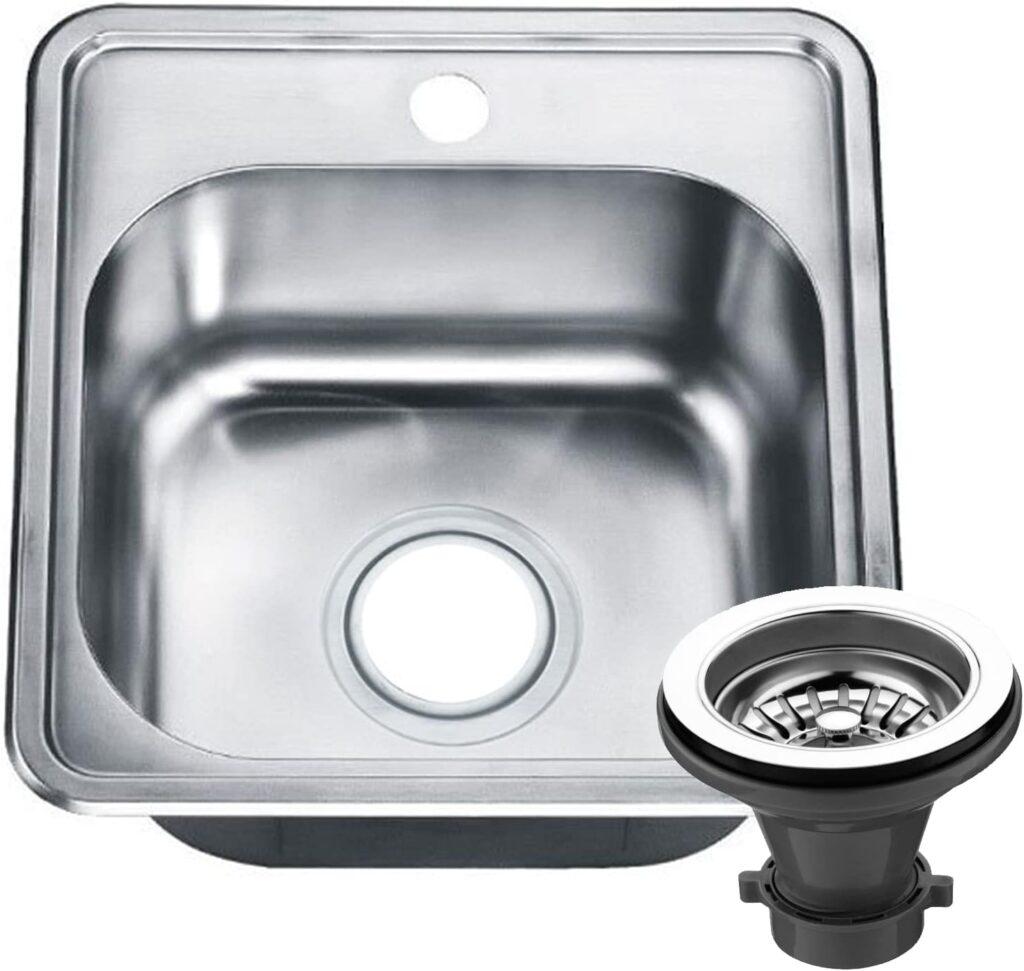 WellsSinkware 22 Guage Stainless Steel Rectangular Single Bowl Rv Sink 1024x971 
